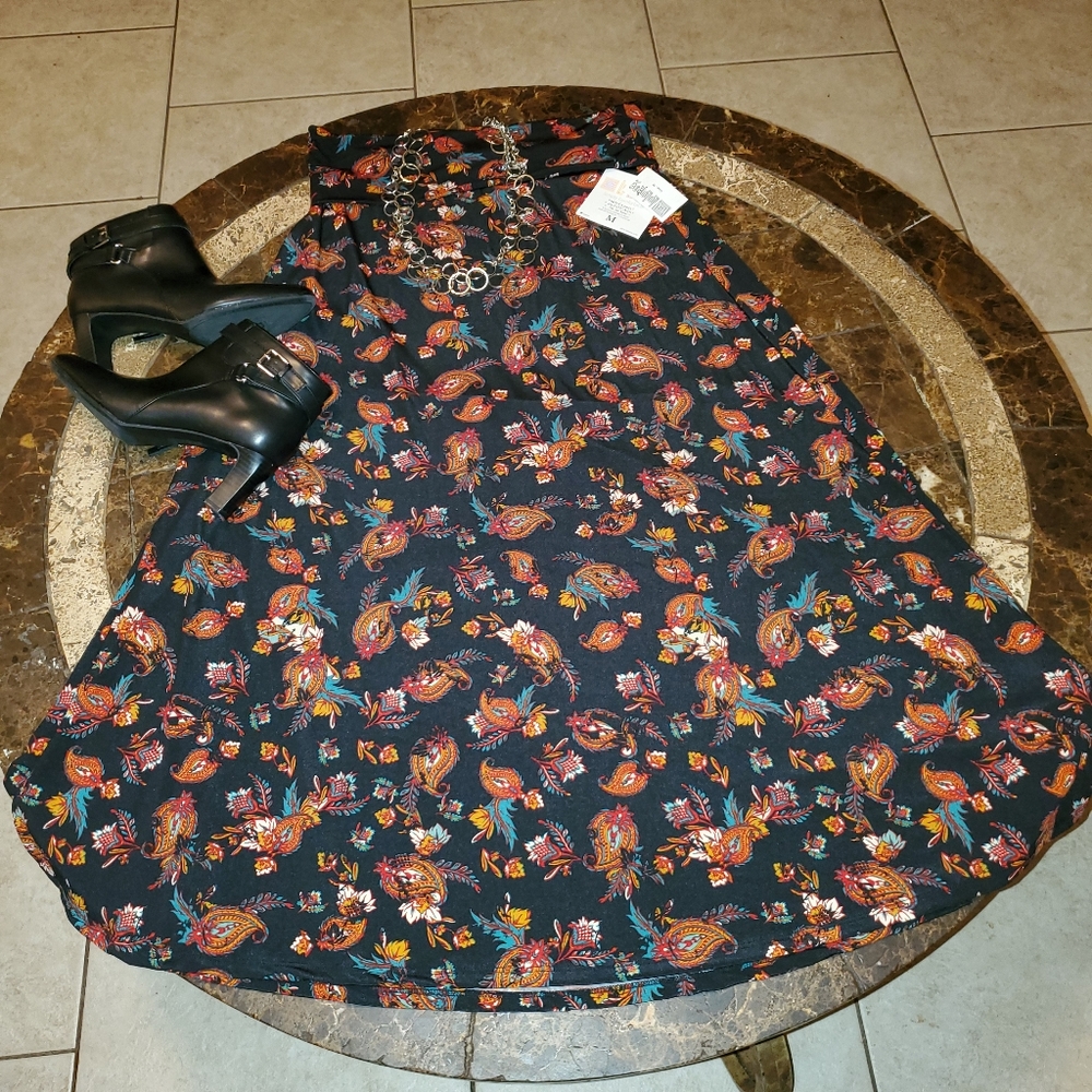 Lularoe Boho Floral Maxi Dress or Skirt slinky